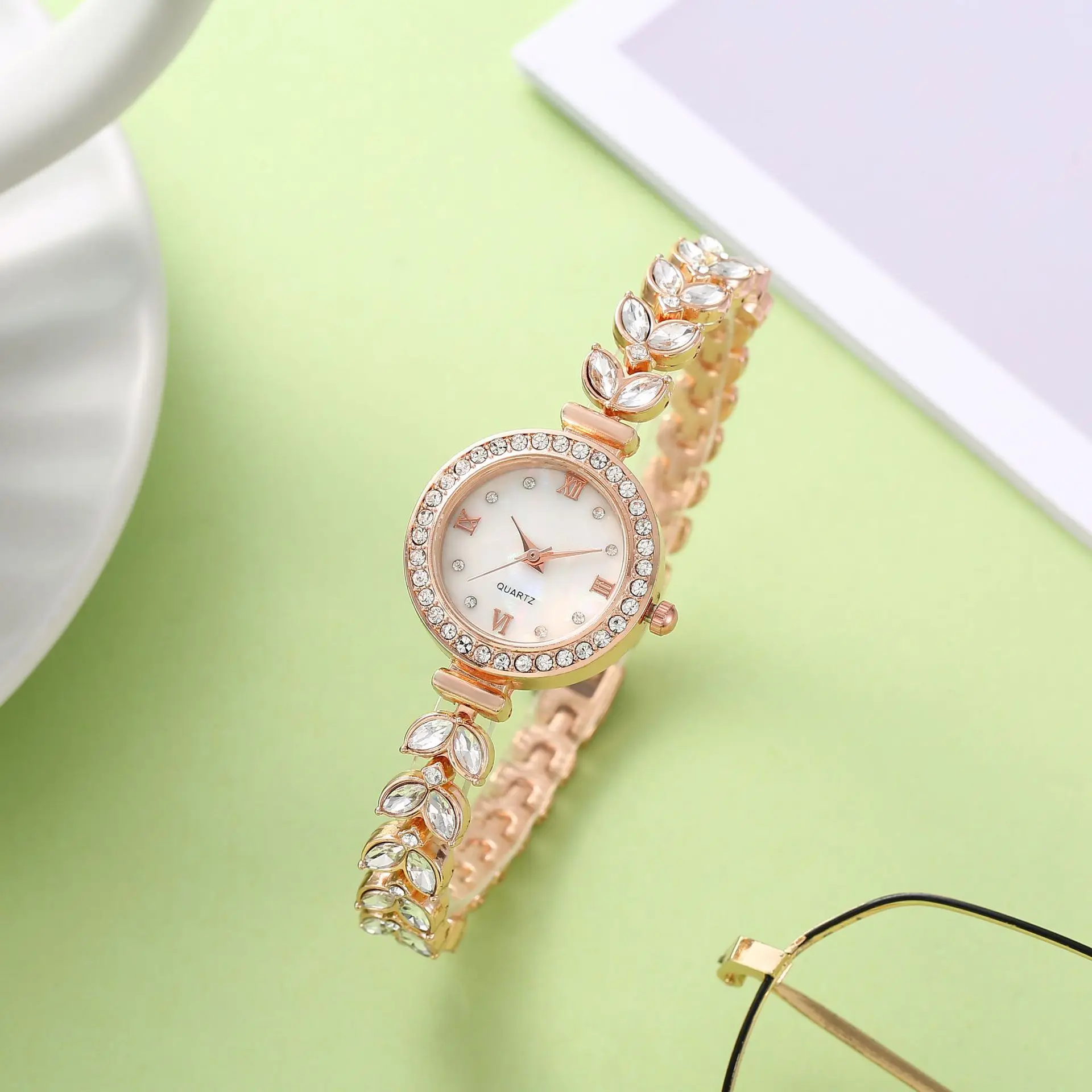 UTHAI W75 Mermaid Women\'s Watch Light Luxury Small Group Bracelet Watches Full Diamond Clock Female\'s Fashion Quartz Watch Gift