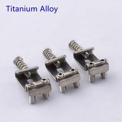 1 Set  (6/7 Pieces) High Quality Titanium Alloy (TC4) Electric Guitar Vintage Bridge Saddle - Made in Japan