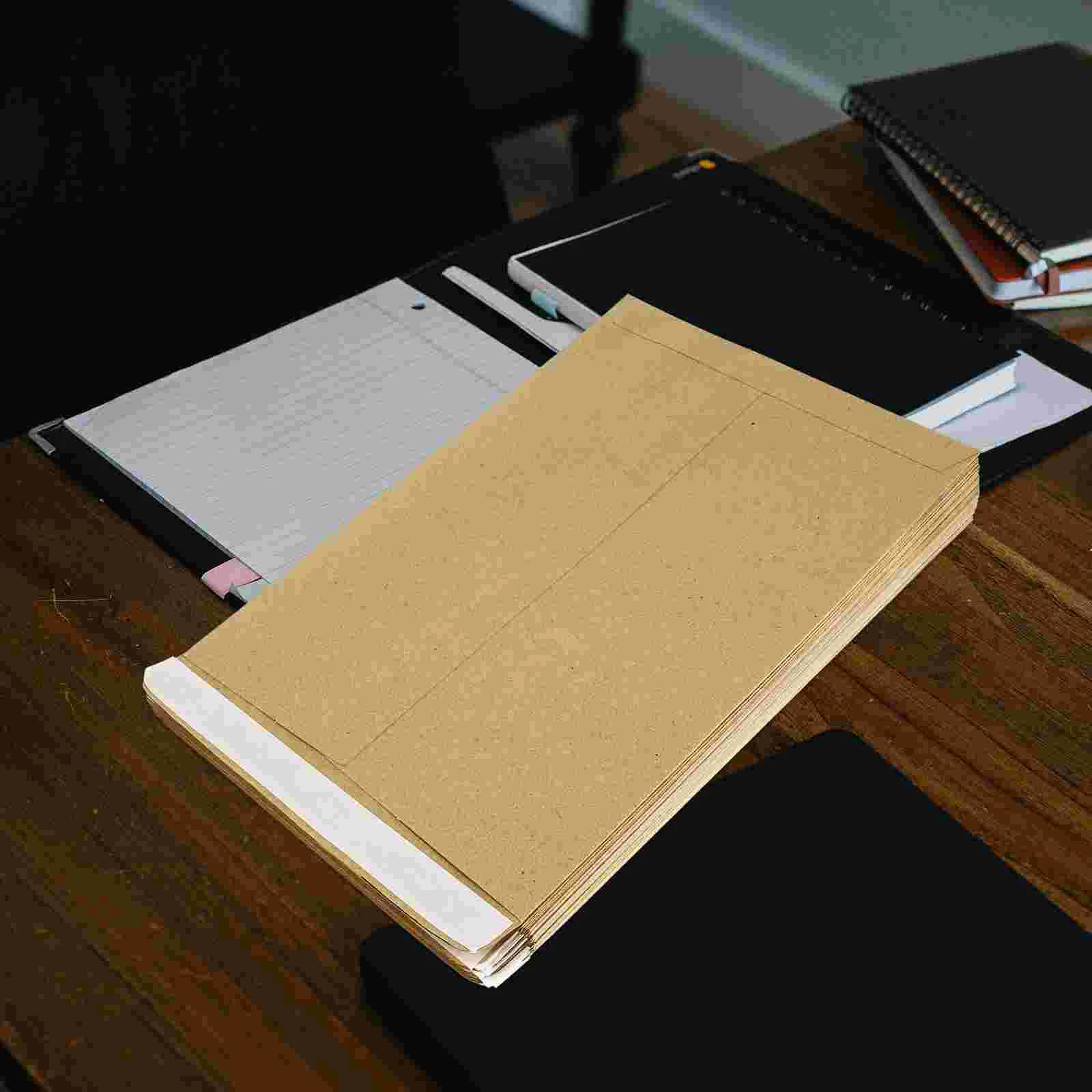 50 Pcs Thicken Mail Sack Kraft Envelope Storing Envelopes Mini Paper A4 Plain Color Message