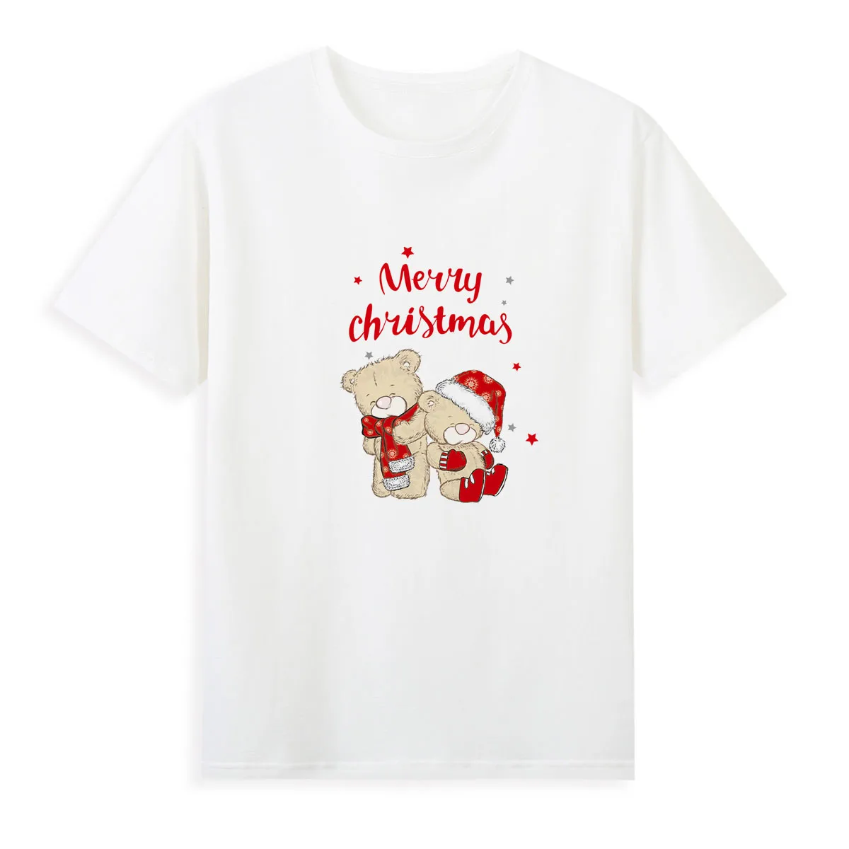 Teddy Bear Christmas T-shirt Original Brand Good Quality Women Shirt Summer Clothing Hot Sale Top Tees A054