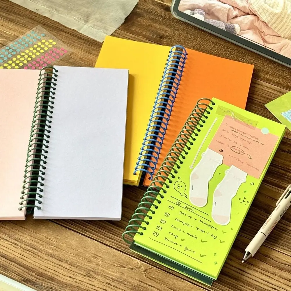 Multi Functional Colorful Coil Notebook Blank Inner Page Hardcover 2026 Planner To Do List Agenda Book Gift