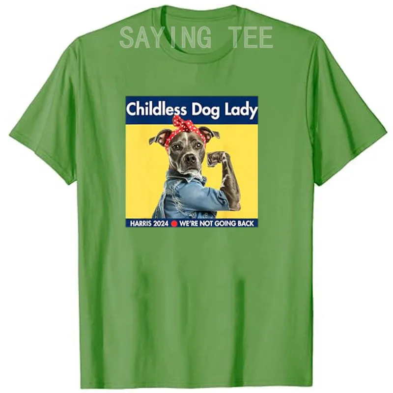 Childless Dog Lady sta votando Kamala Election Usa 2024 t-shirt moda donna Dog Lover Graphic Outfits Pro Harris Campaign Tees