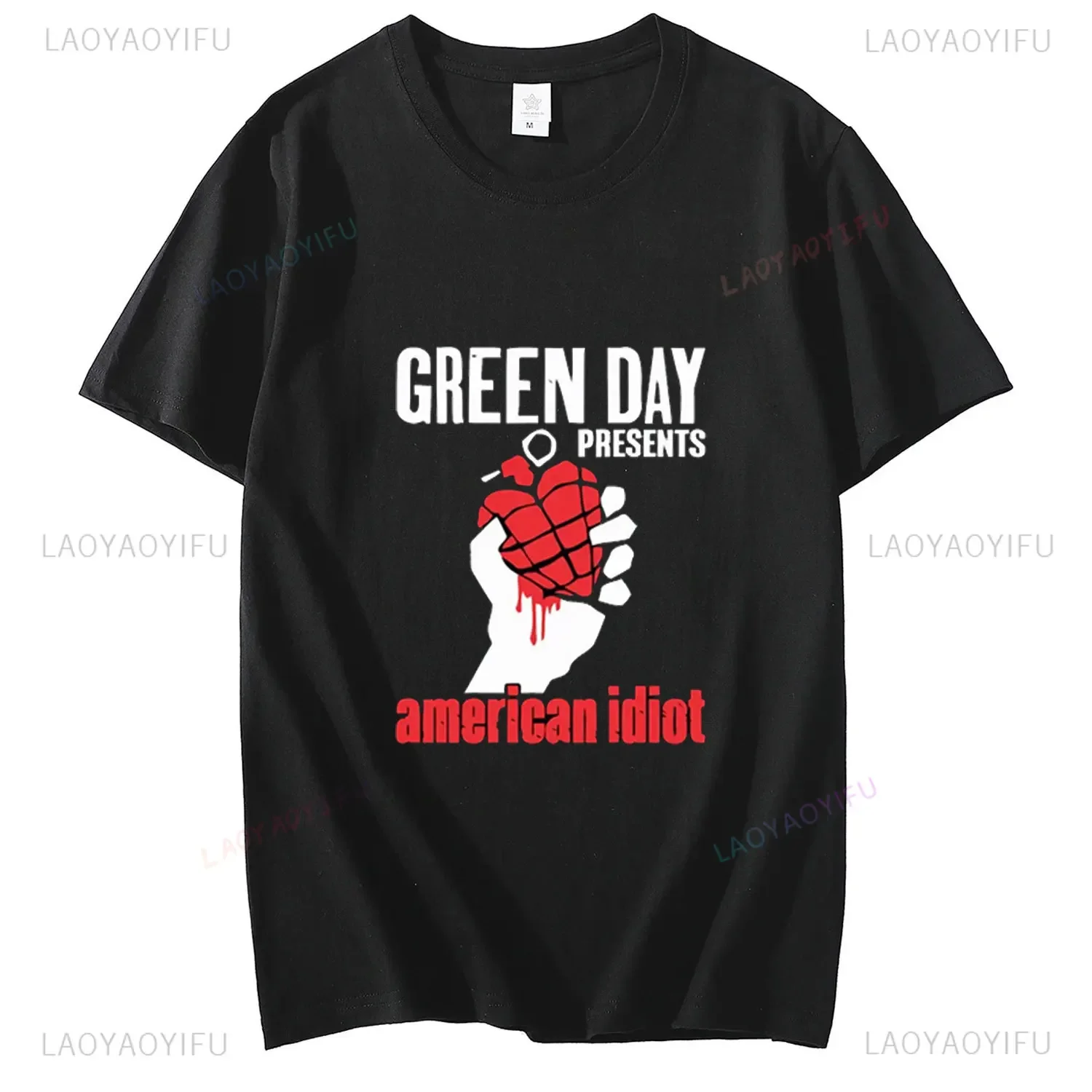 تي شيرت فرقة روك قطن للرجال ، موسيقى الصيف G-Green Day ، تي شيرت بغطاء أحمق ، جديد