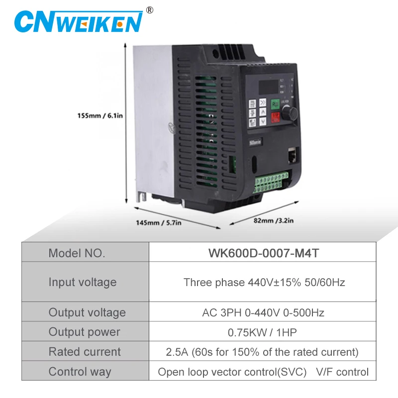 Imagem -05 - Conversor de Frequência Variável com Entrada e Saída 3phase Overloaded Vector Motor Drive Inversor de Frequência Vfd 440v 4kw 5.5kw 7.5kw