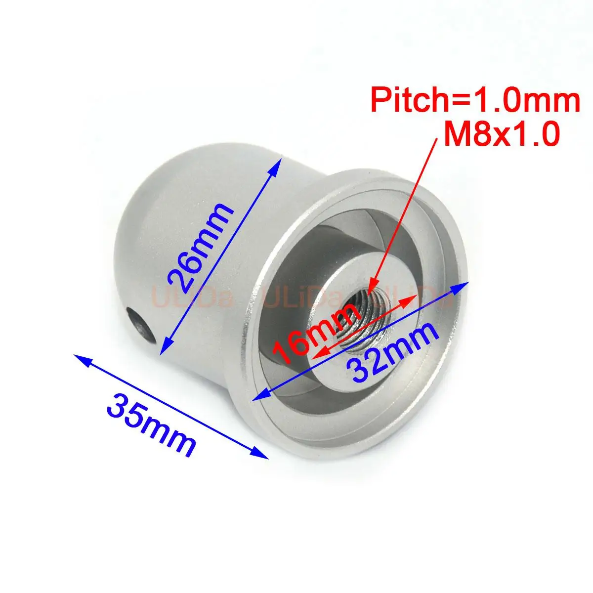 Aluminiowa osłona śmigła z gwintem M8x1.0, rozstaw śrub 32mm (1.25 cala) do silników DLE20/RCGF 15CC-60CC 21T-120T/wszystkich silników YS 4