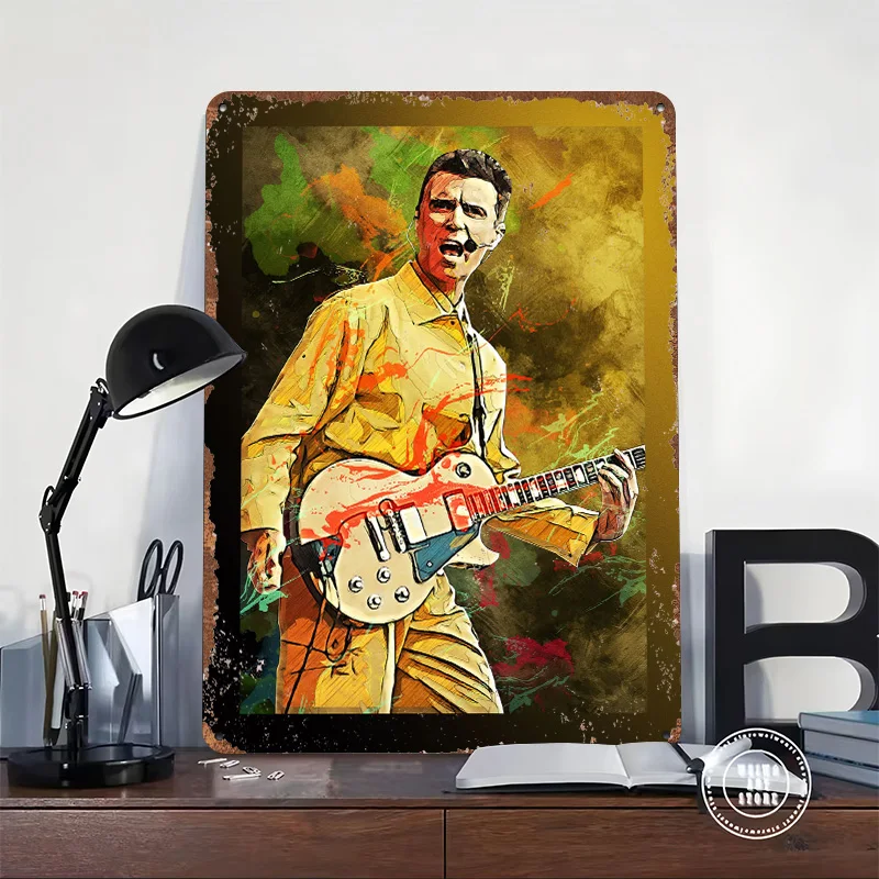 DAVID BYRNE Tin Poster Customized Wall Art Retro Vintage Metal Signs for Fans Room Luxury Decoration Gaming Bedroom Decorations