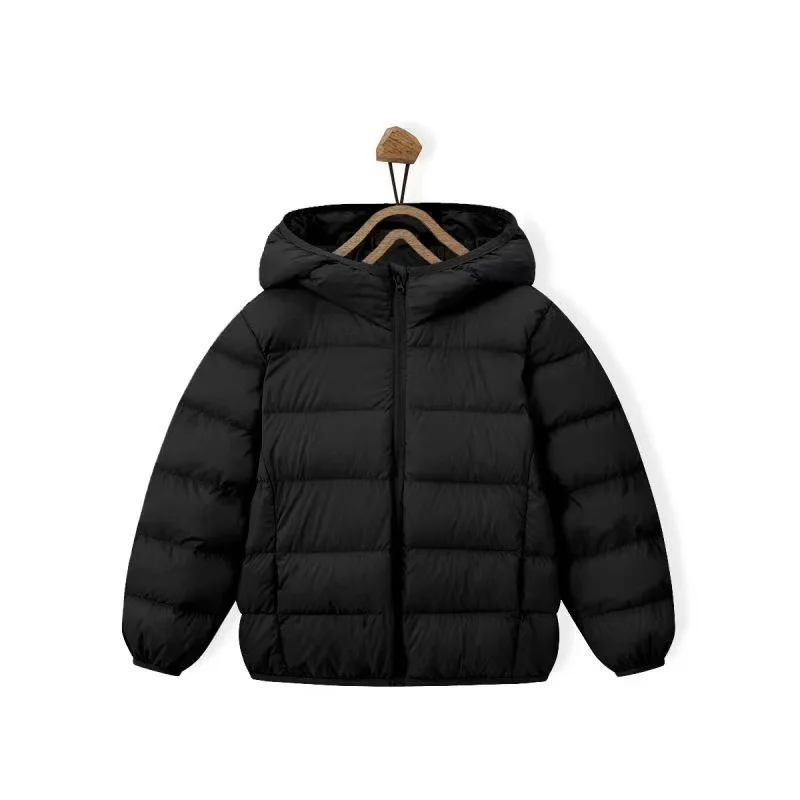 Parent-Child Kids' down Feather Winter Lightweight Short Jacket for Older and Younger Children, Boys and Girls, With Hood