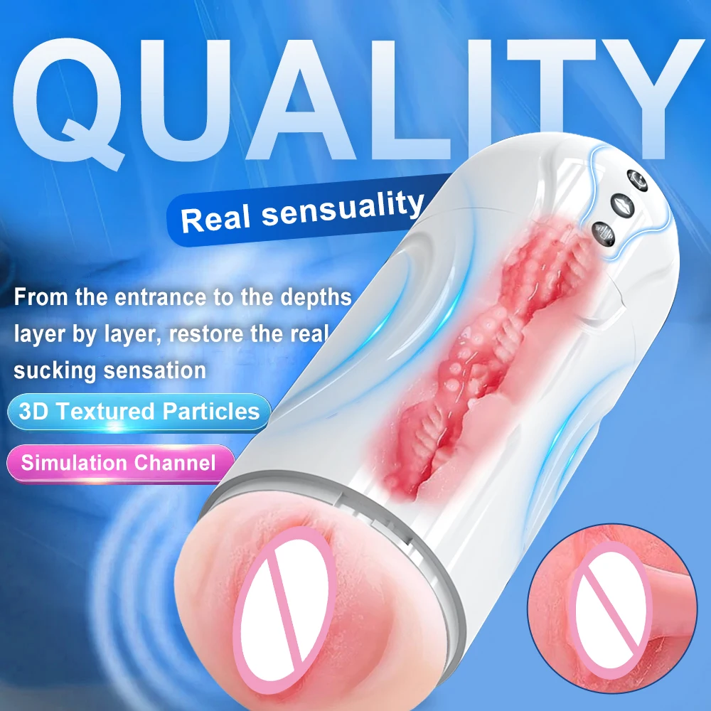 الكهربائية ذكر الاستمناء طائرة كأس محاكاة سنور قوي مص الاهتزاز الجنس لعب القضيب ممارسة جهاز الكبار لوازم