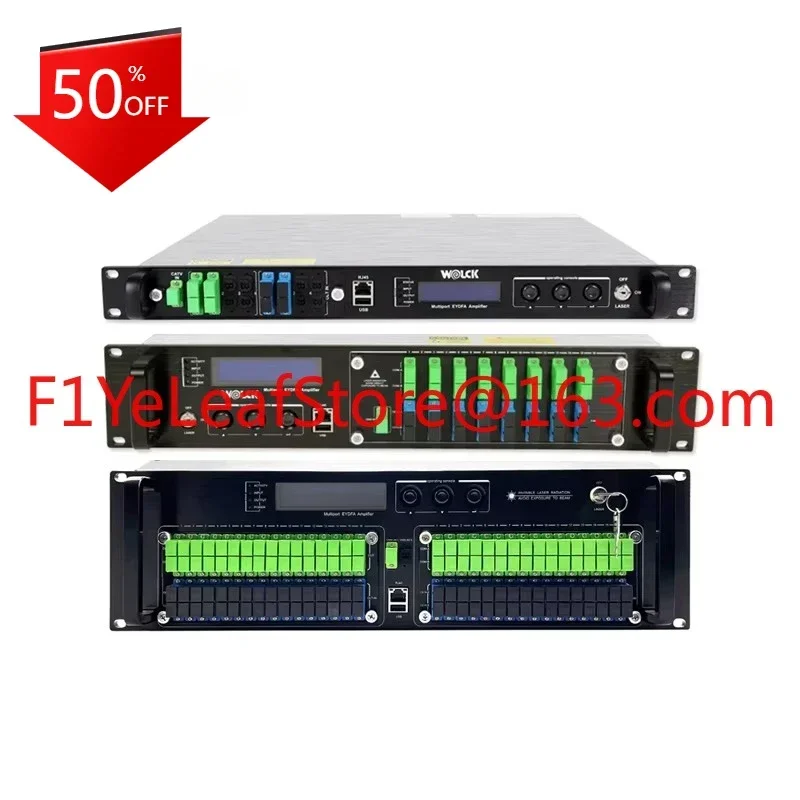 Hot sales1U 2U CATV 23db 22db 19db Fiber Optical Amplifier 4/8/16/32/64 Ports Puertos 1550nm EDFA with WDM