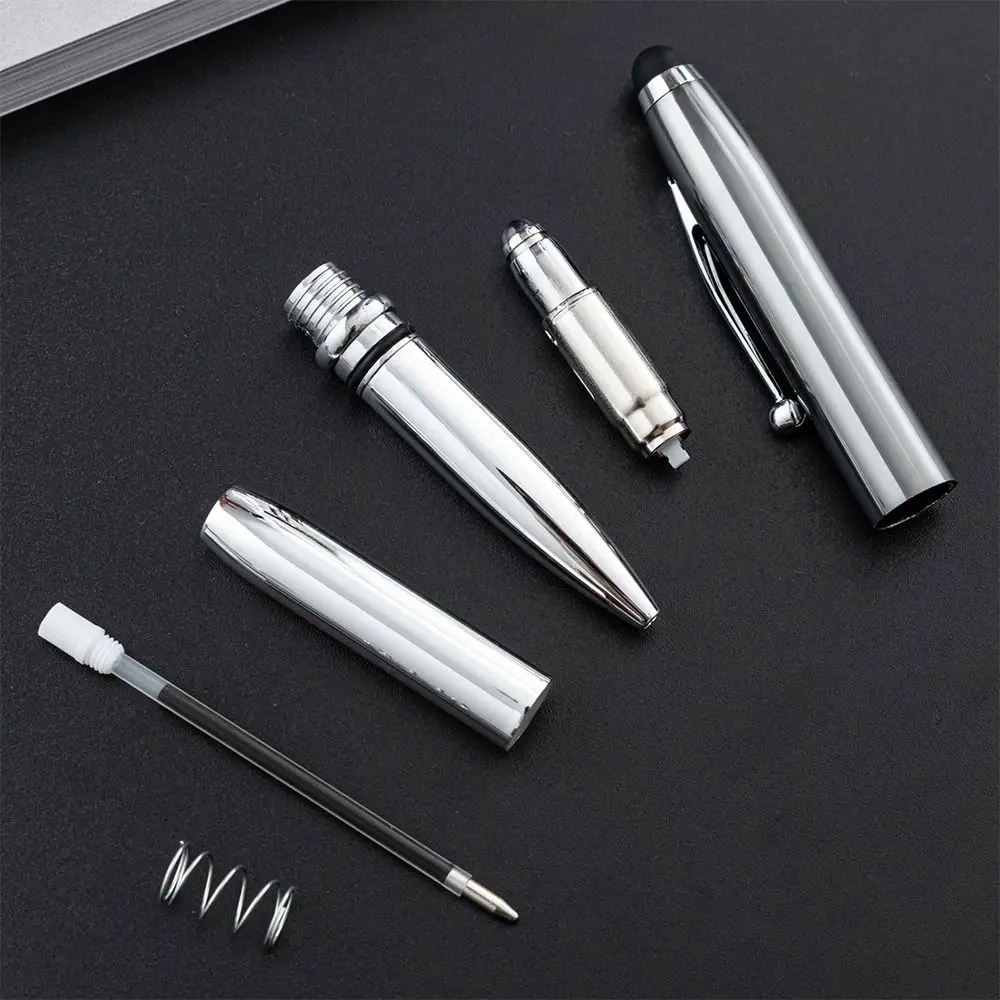 

3PCS Metal Screen Touch Gadgets With LED Light Outdoor Tool Multi-function Pen Ballpoint Pen Capacitive Pen