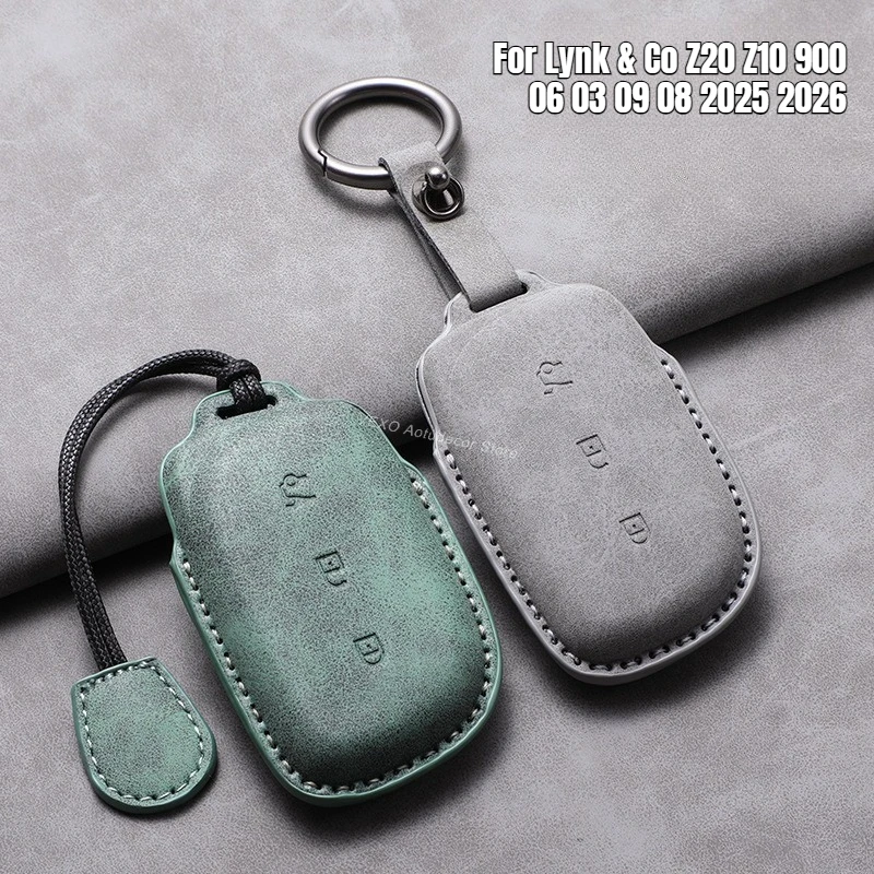 

Чехол для автомобильного ключа Lynk & Co Z20 Z10 900 06 03 09 08 2025 2026 из замшевой кожи с брелоком-аксессуаром