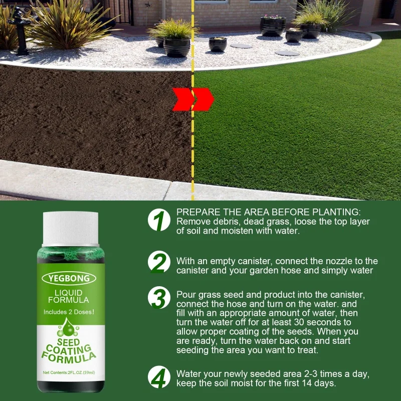 YEGBONG Liquid Lawn Horticultural Nutrition Planting Liquid Convenient and Quick Grassland Fusion Lawn Patch Liquid