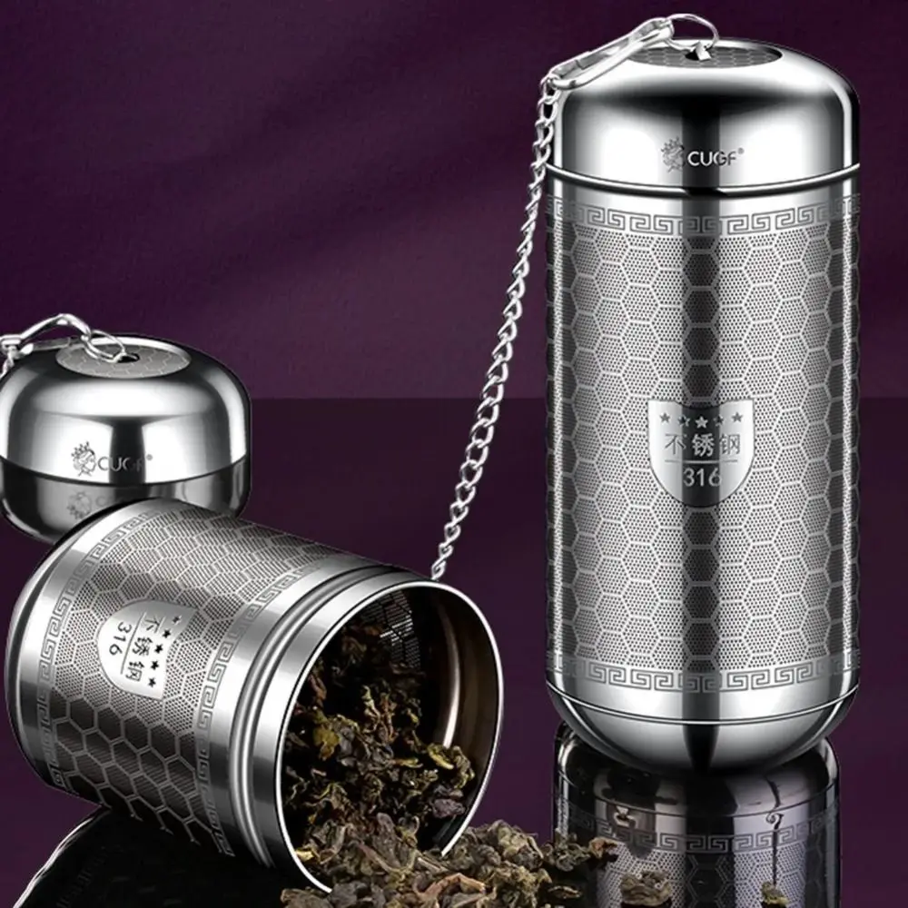 Fine Mesh Tea Infuser Quality Teaware 316 Stainless Steel Coffee Filter with Extended Chain Hook Tea Strainer Kitchen