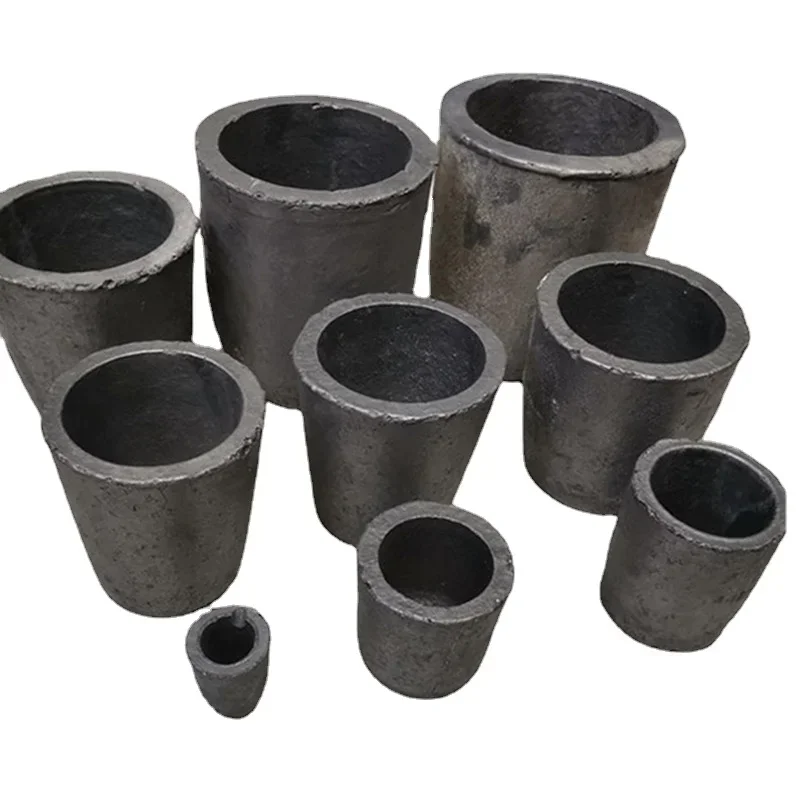 1Pcs Silicon Carbide Graphite Crucible High Temperature Resistant Molten Copper Aluminum Gold Silver Small-scale Casting