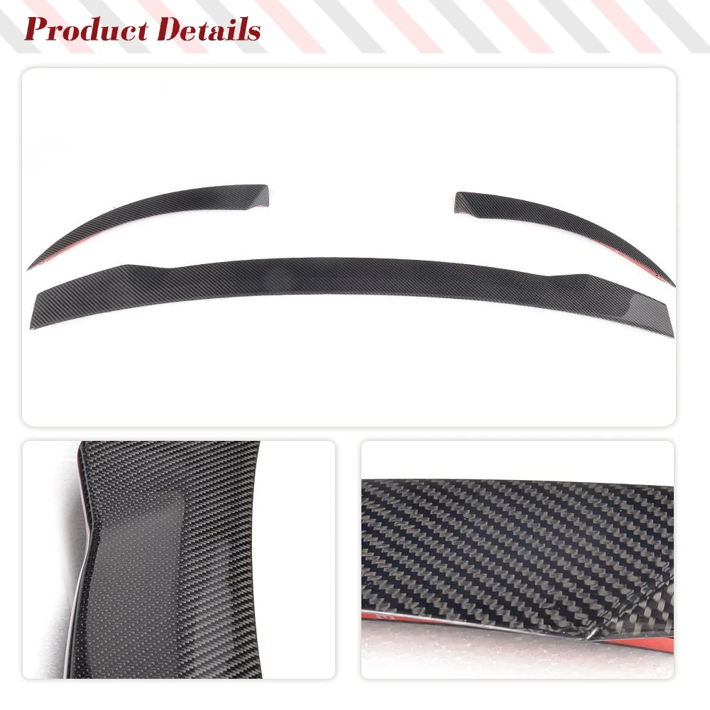 Car Rear Trunk Racing Spoiler Boot Wing Lip for Audi TT MK3 8S TTS TTRS 2 Door 2015-2020 Carbon Fiber Rear Trunk Lip Spoiler