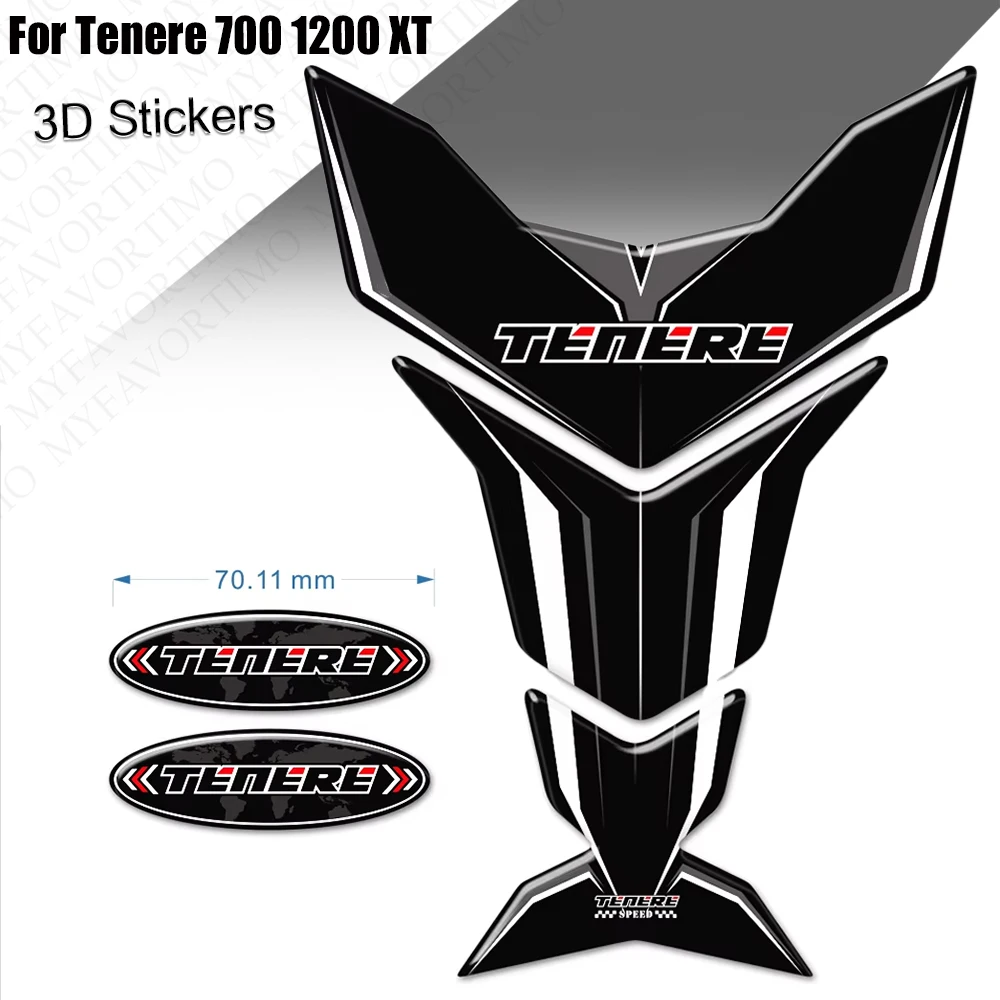 

For Yamaha 700 1200 XT Z XT1200Z Tenere SUPER Protector Tank Pad Trunk Luggage Cases Emblem Badge Logo Fairing Fender Stickers