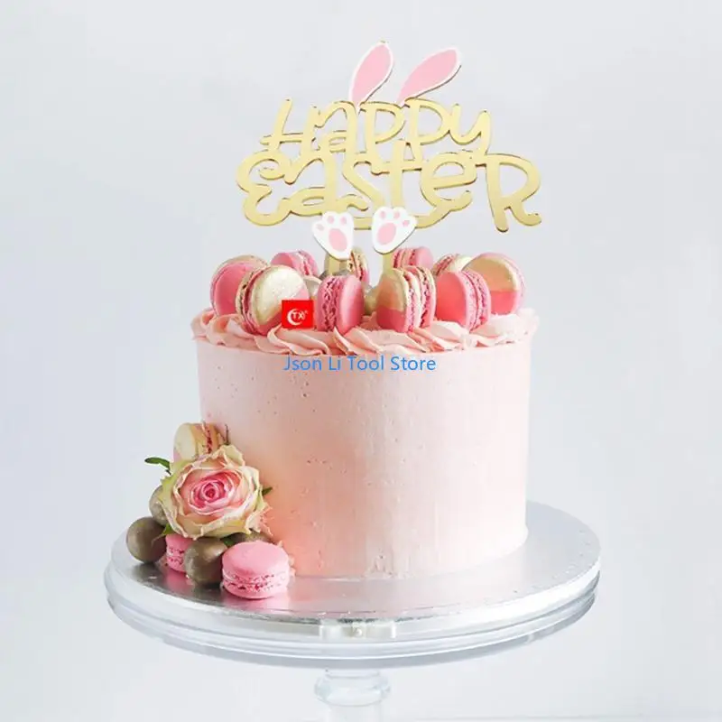 Y08d coniglio torta compleanno happy happy dono in plastica coniglio