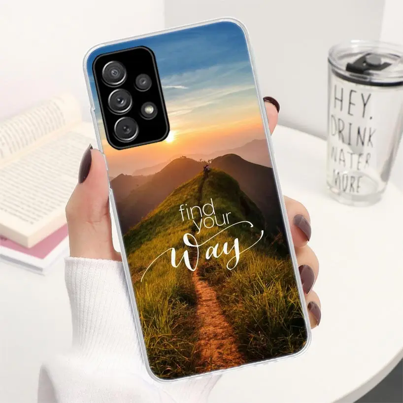 Travel Mountain Beach Proverb Coque Phone Case For Samsung Galaxy A51 A50 A71 A70 A41 A40 A31 A30 A21S A20E A10 A11 A01 A6 A7 A8