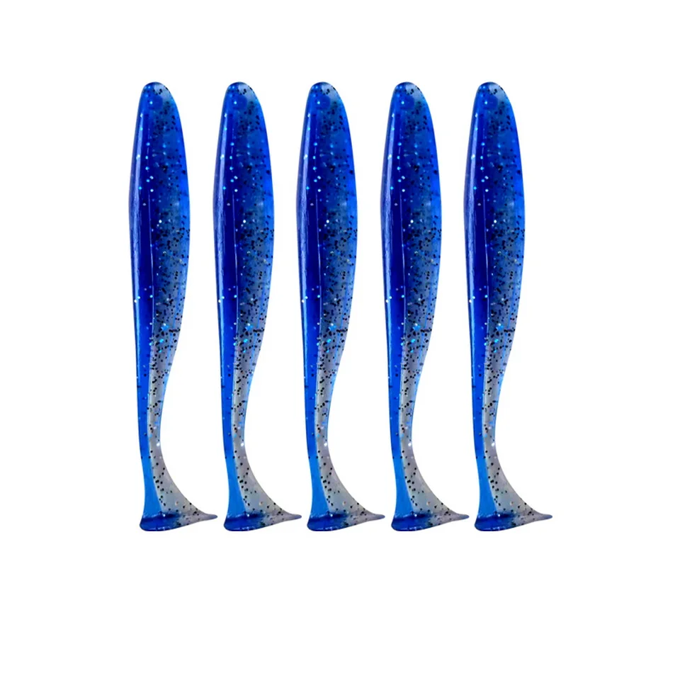 Angeln Locken 55mm 70mm 90mm T Schwanz Wurm Weichen Köder Jigging Wobbler Tackle Bass Hecht Künstliche silikon Swimbait – Detail 11