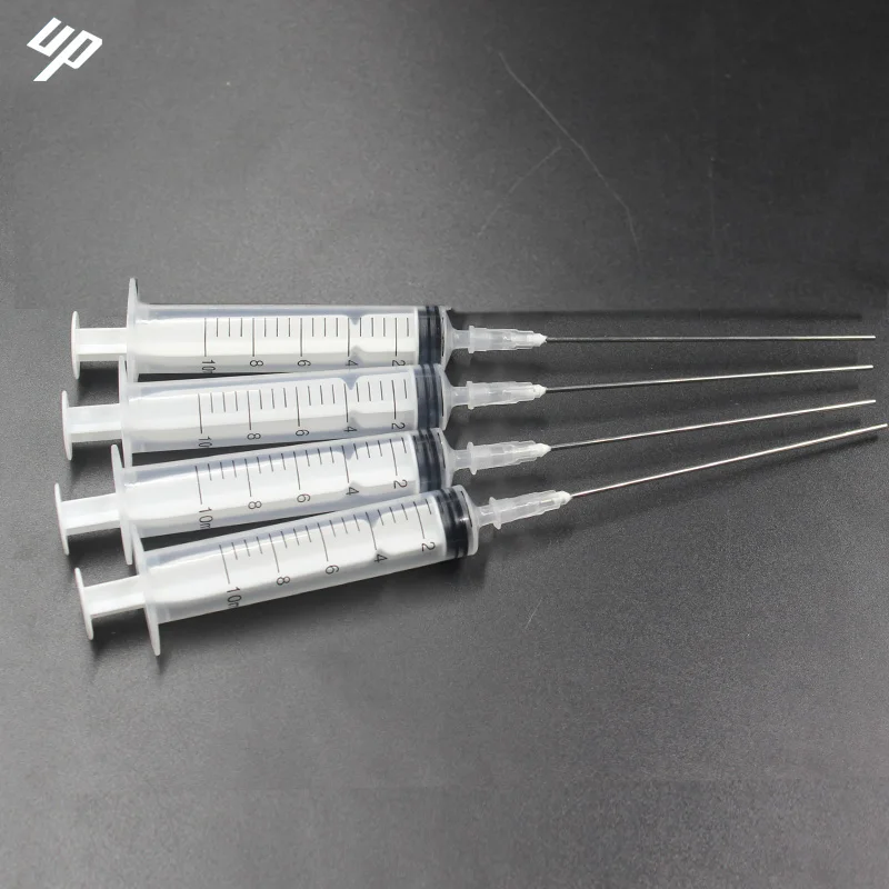 4sets 10ML syringe with 10cm long needle Printer ink Adding Fill Needle Syringes Blunt For Refilling Ink