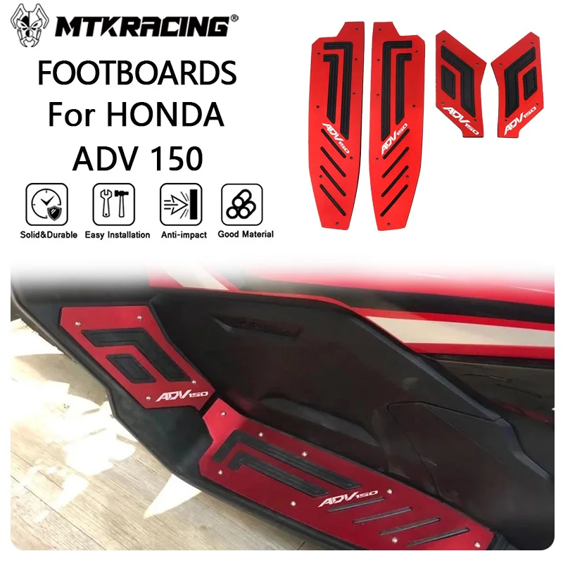 

MTKRACING FOOTBOARDS For HONDA ADV 150 2019-2021 Motorcycle Accessories Front And Rear Footrest Step Floorboards