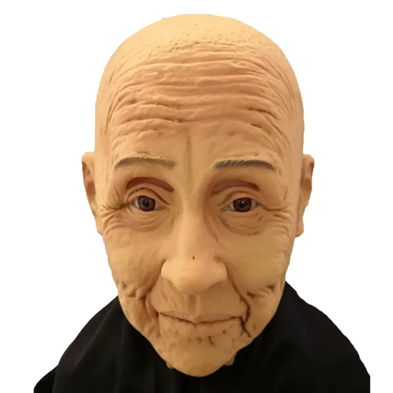 

CosplayFull Head Mask Latex Realistic Men Face Halloween Costume Party Props Old Man Latex Halloween Mask Cosplay Costume Mask H