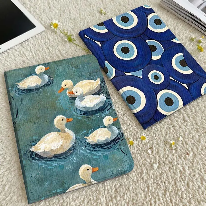 

Cartoon White Duck Painting Tablet Case For Xiaomi Redmi Mini Pad SE K 2 4 5 6 7 8 2023 2025 11 8.8 11.2 10.1 Pro Gift