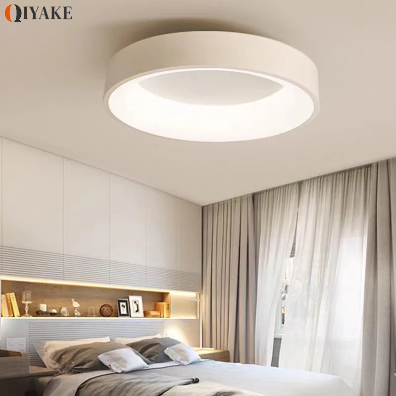 

Modern Led Ceiling Lights Fixtures Bedroom Circle Living Room Black Chandeliers Lamp Indoor Lighting Decorative Lights