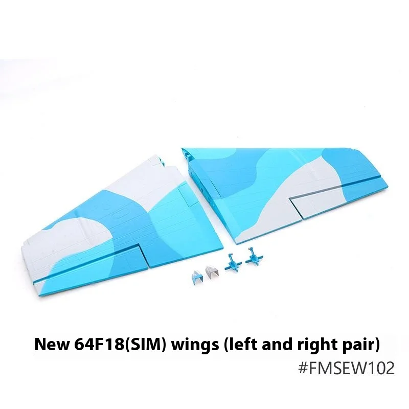 Fms 64mm F-18 Hornet Accessories Body Main Wings Flat Tail Vertical Tail Headcover Missile Fuel Tank Cockpit Landing Gear