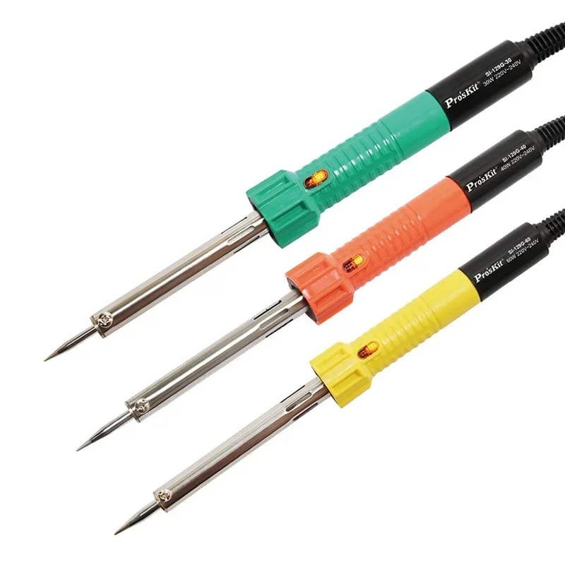 

Pro'skit SI-129G-30/40/60W электрический паяльник бессвинцовый высокопроизводительный паяльный инструмент керамический нагреватель жало паяльника