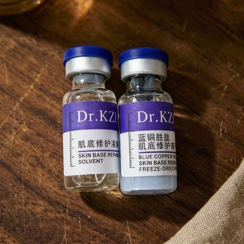 Premium GHK-Cu Blue Copper Peptide Freeze-Dried Powder Ampoule Skin Booster Repair Acne Scars Damaged & Sensitive Skin Care