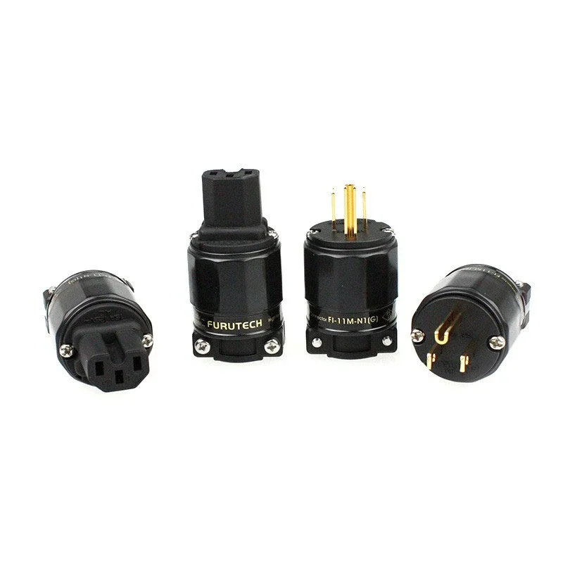 HiFi-Audio-Adapter, US-Stecker, Furutech FI-11 (G), rotes Kupfer, 15 A, C13 IEC-Anschluss für DIY-Wechselstromkabel