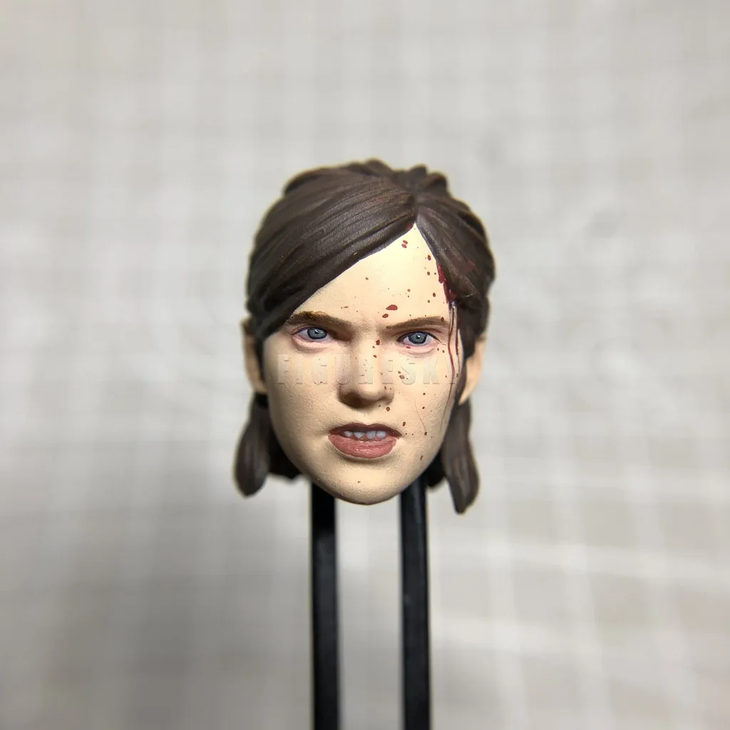 HL655 Customized 1/18 1/12 1/10 Scale Ellie Bloody Painted Head Sculpt for 3.75