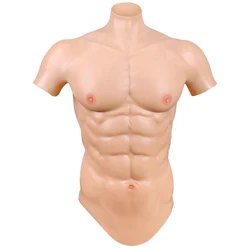 New Handmade Silicone Muscles Male Chest Vest Abdominal Muscle Realistic Muscles For Cosplay Tansgender