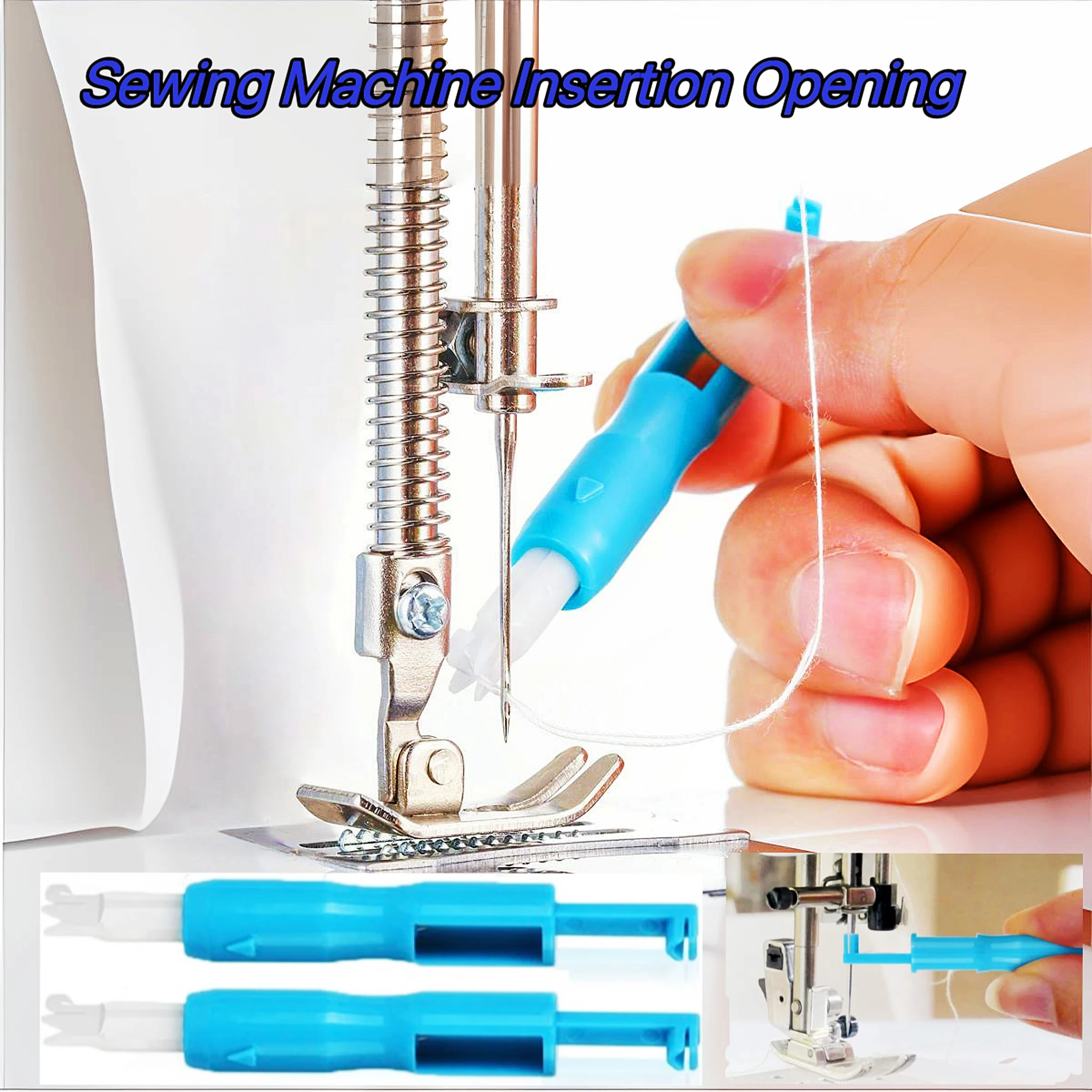 1Pcs Sewing Machine Needle Inserter Threader Automatic Threader Quick Sewing Threader Needle Threading Tool Sewing Accessories