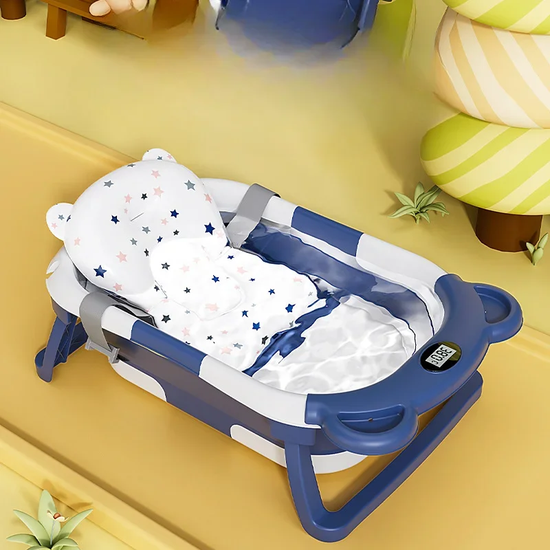 2024 Home Baby Bath Tub Large Folding Baby Bath Tub Can Sit and Lie Warm Newborn Baby Bath Tub Bath Tub Inflatable Hot Tub