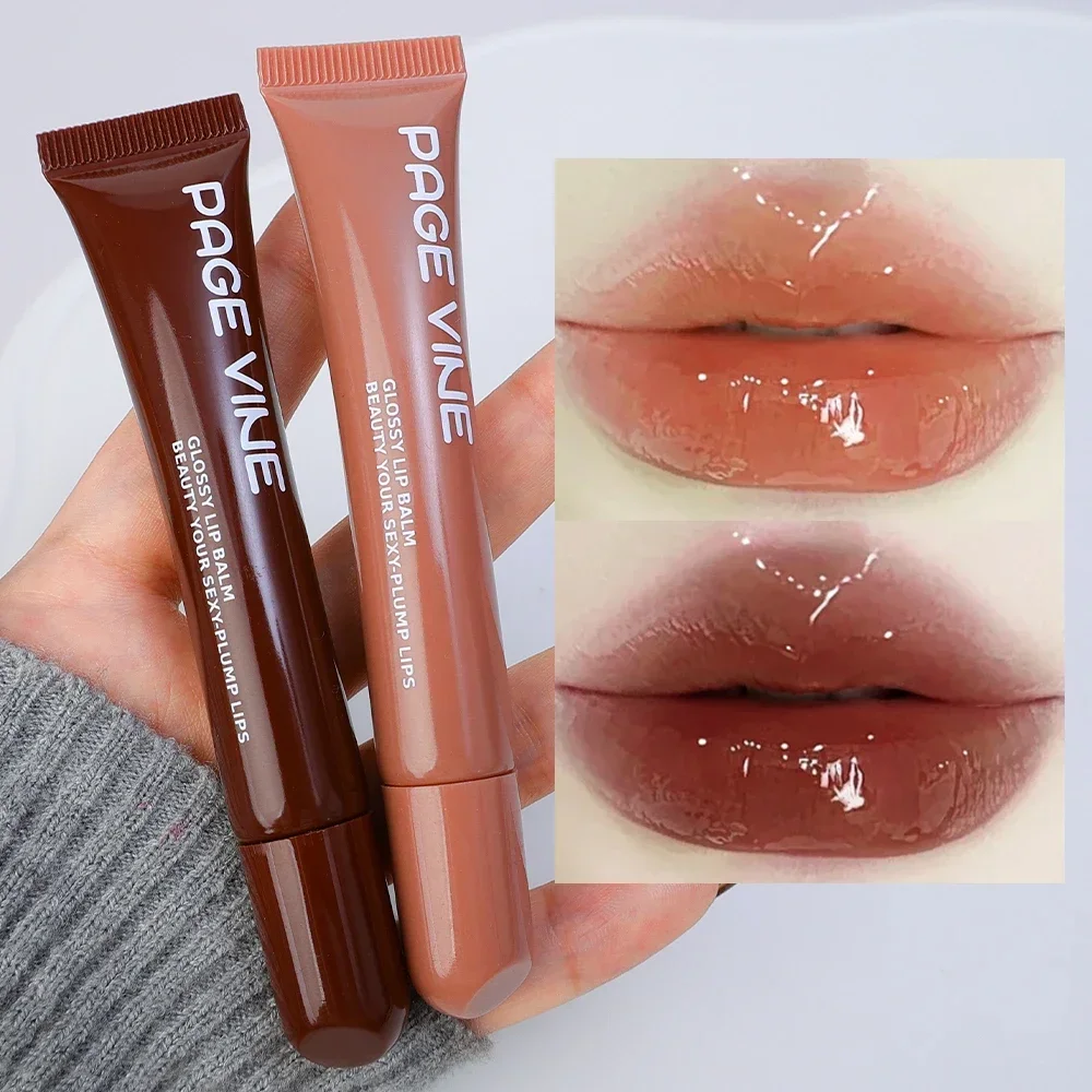 Glow Plumping Lip Oil idratante Glitter Mirror Nude Lip Gloss Lasting Nourish Shimmer Liquid Lipstick Lips Makeup Cosmetics