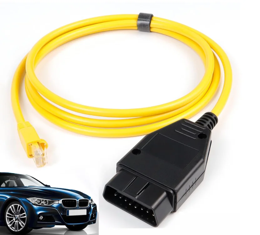 كابل واجهة Obd لترميز سلسلة BMW F متوافق مع كابل E-SYS ICOM ISTA+ Bootmod3 Bimmercode Obd ENET RJ45 إلى Obd2 Pro