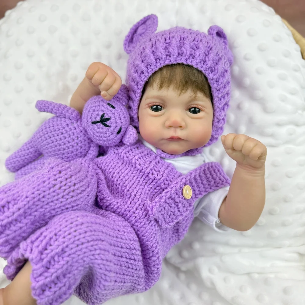 BZDOLL 48 CM 19 Zoll Lebensechte Reborn-Puppe für Mädchen mit 3D-Haut, Vinyl-Gliedmaßen und weichem Stoffkörper, realistische Puppe, Sammlerstück