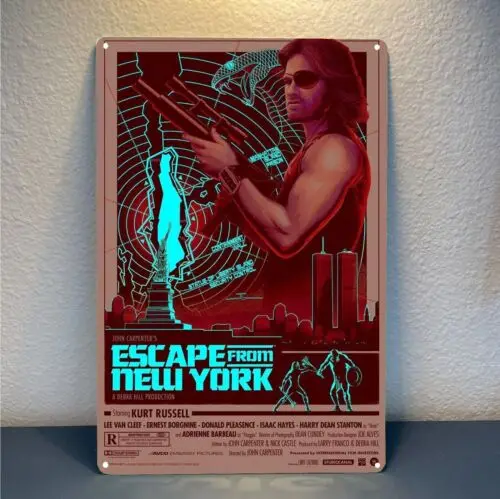 Escape from New York Kurt Russell Retro Movie Metal Poster Tin Sign 20x30cm good sign