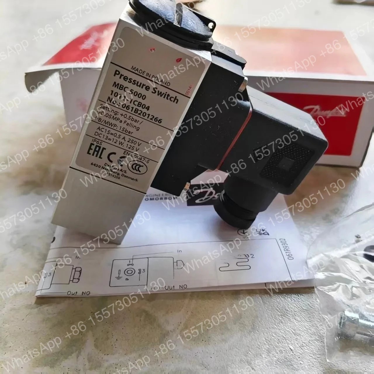 Brand pressure switch MBC5000 1011-1CB04 Setting: +0.5bar 061B201266