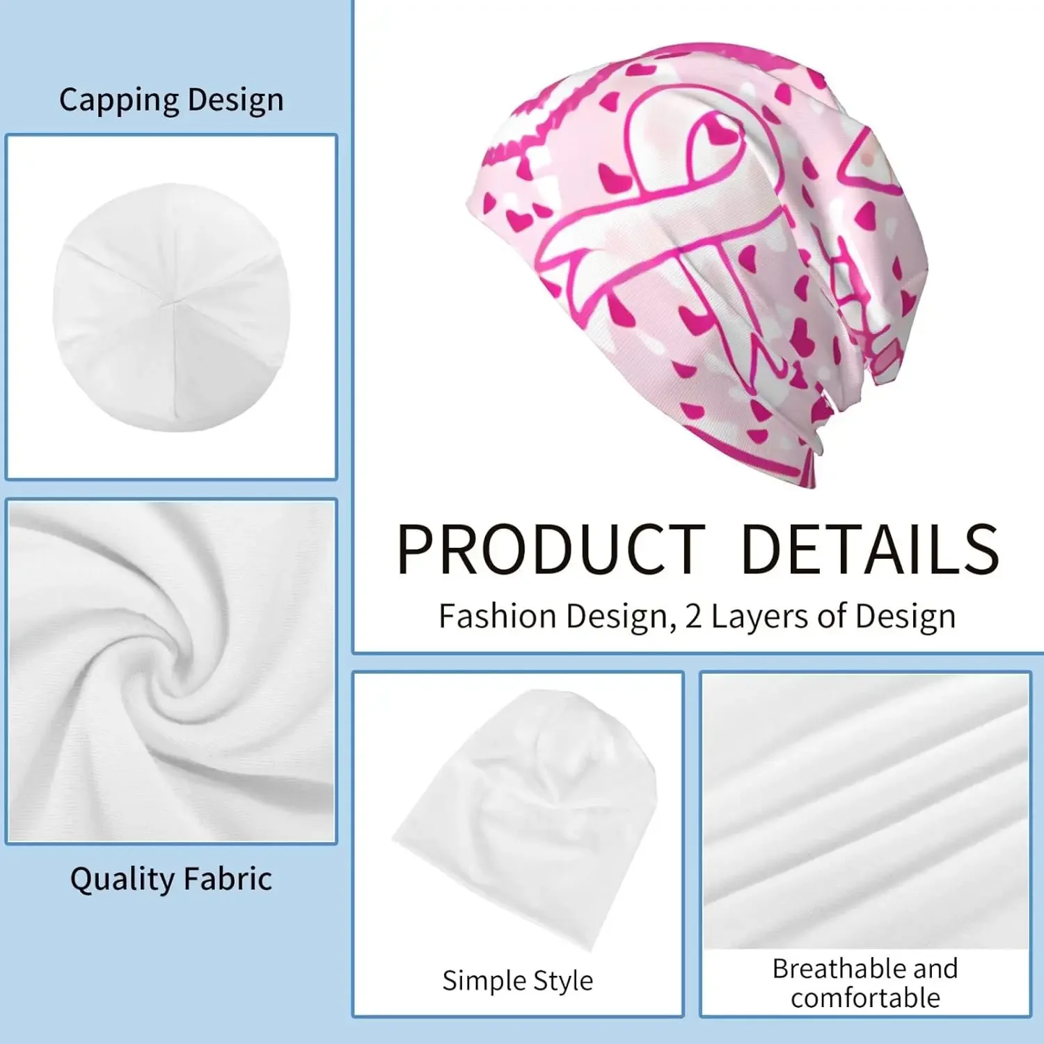 Шапка-бини с раком молочной железы, химиотерапия, головные уборы с раком, вязаные шапки, мешковатые вязаные шапки с напуском, шарф, шапка для взрослых, женщин и мужчин