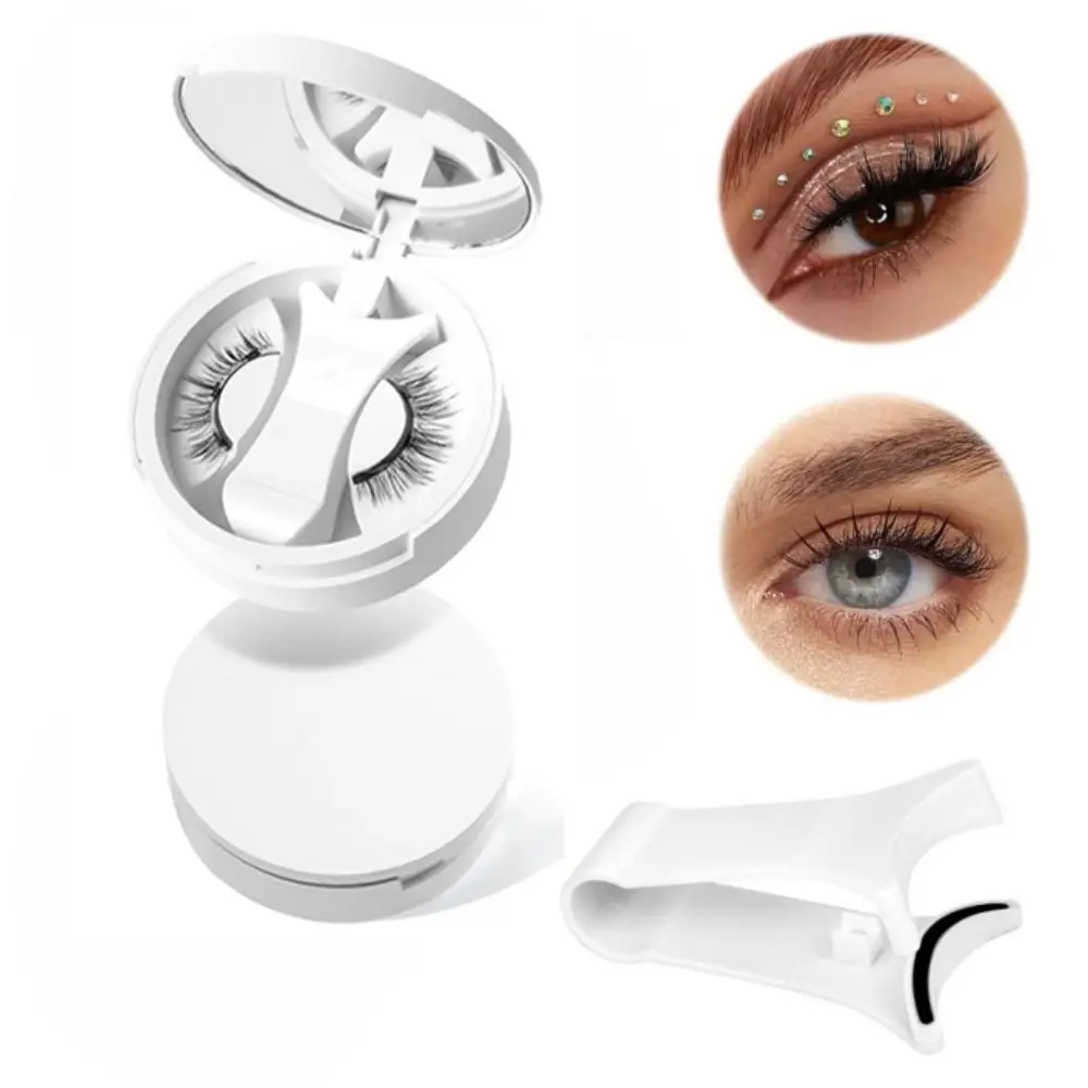 Cat Eye magnetische falsche Wimpern Make-up mit Spiegel magnetische Wimpern mit Clip wiederverwendbare flauschige falsche Wimperncluster