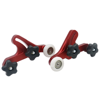 LARSU-1 Set Roller Feeder Table Saw Upgraded Aluminum Alloy Feather Loc Board, Table Saw Feeding Safety Propelling Auxiliary Too