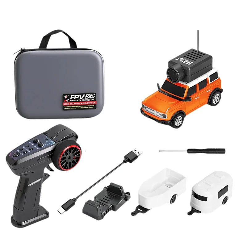 

L52A-FPV RC Car 1:64 6405-C Mini Racing Car Kit Built-In Gyroscope 2.4G Wifi App Control FPV VTX 720P Camera Photos+ Video