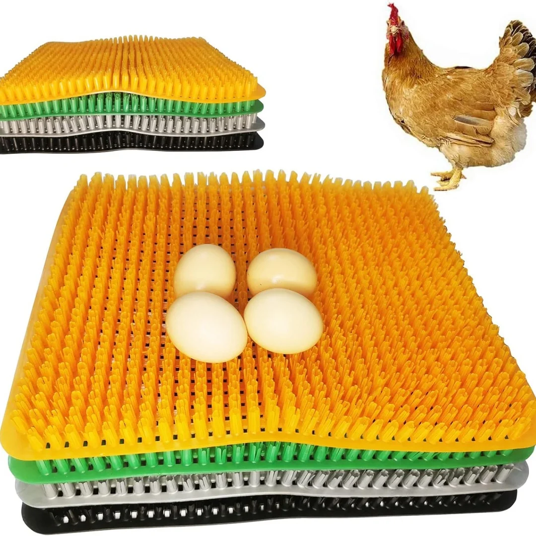 Alfombrillas para ropa de cama de pollo, almohadillas anidadas lavables para anidar gallinas, alfombrillas de plástico cortables y reutilizables para poner huevos, alfombrillas para aves de corral