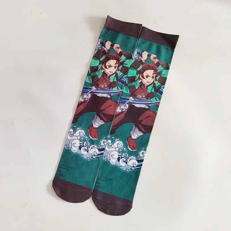 جديد أنيمي شيطان القاتل Sockings كامادو تانجيرو Nezuko Agatsuma Zenitsu Kawaii تأثيري جورب اكسسوارات الكرتون الكبار الجوارب هدية