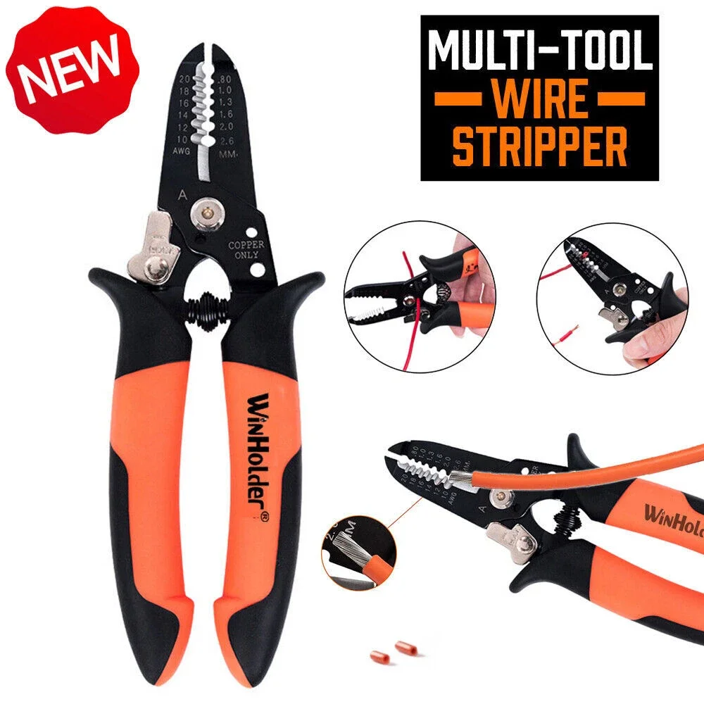 

Professional Wire Crimping Tool Multi-Tool Cable Stripper-Cutter-Crimper Pliers