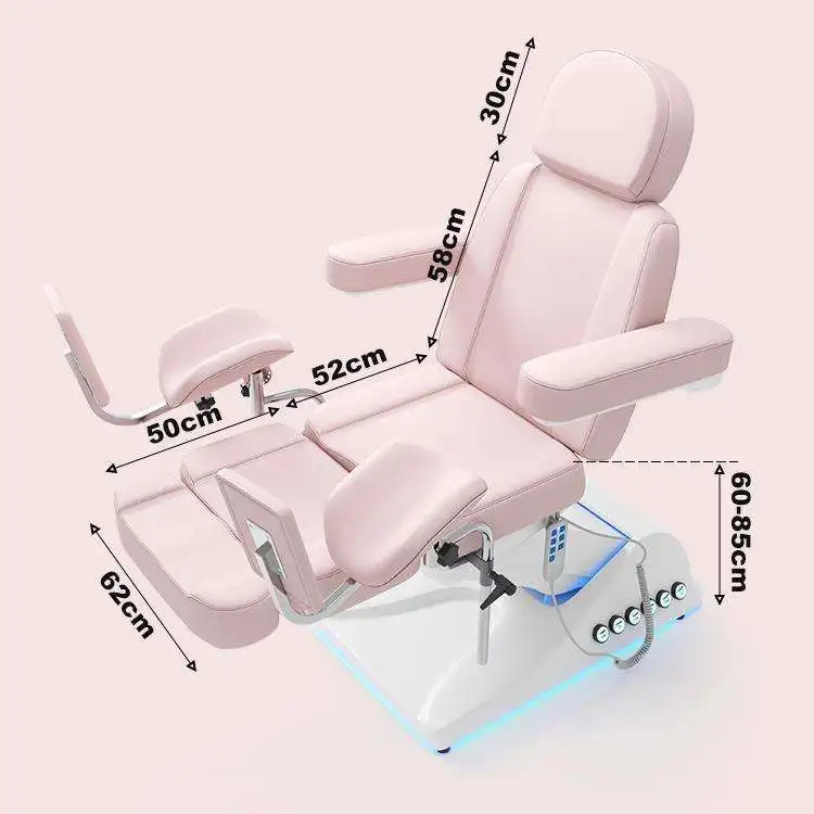 Electric Hydraulic Treatment Bed With Adjustable Height And PU Cushion For Spa Facial And Body Therapy 6