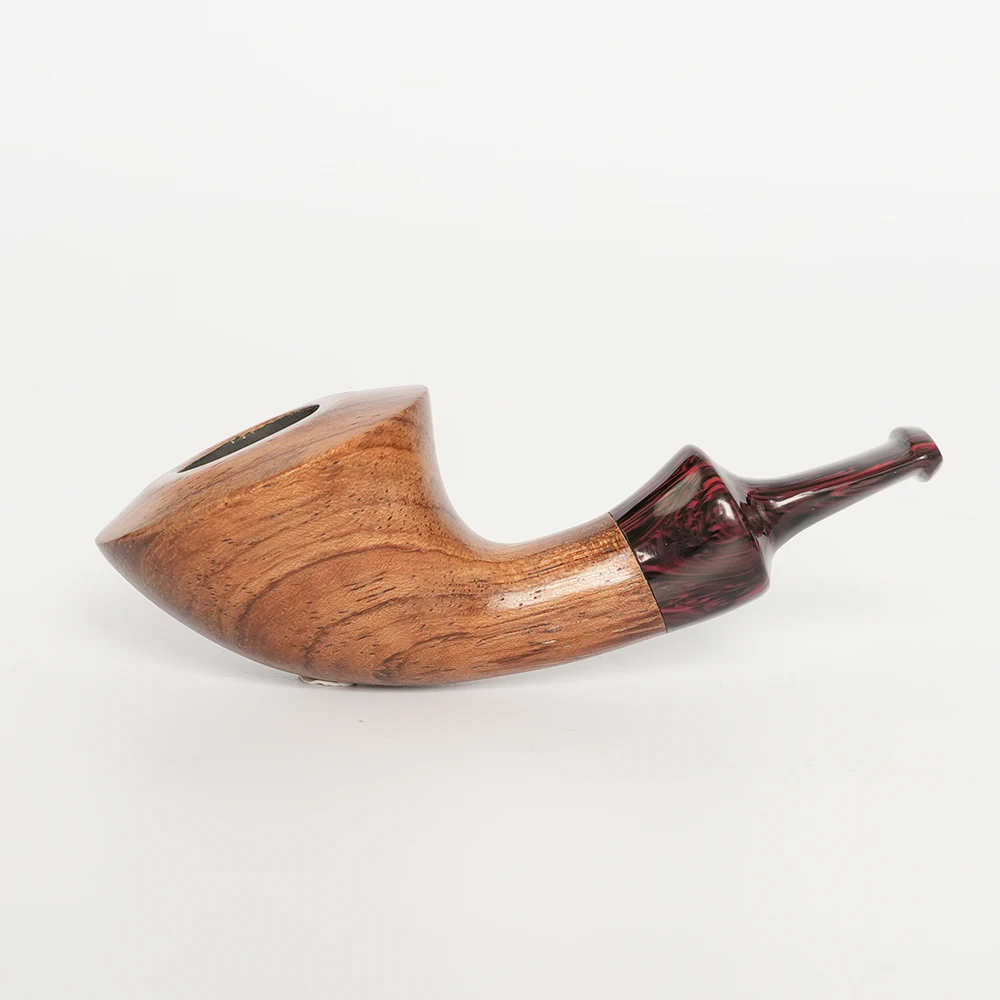 MUXIANG imported rosewood tobacco pipe, small portable warm snuff pipe, Father\'s Day gift, colorful pipe tip, sandalwood pipe